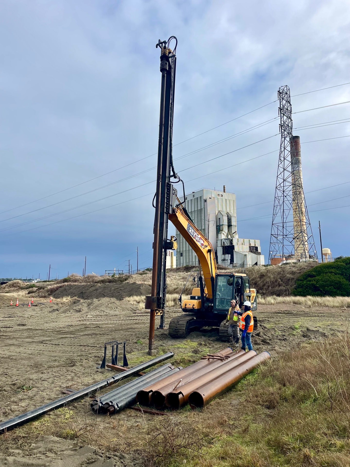 Ocean ground bed installation using a drill rig and steel casing — ECHO SYSTEM